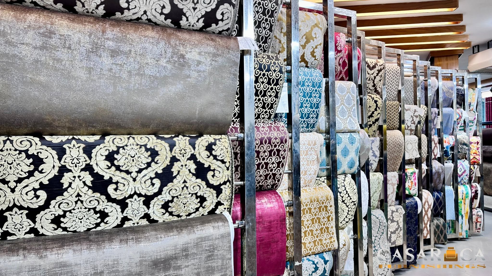 Casarica patterned fabric rolls supplied by the user