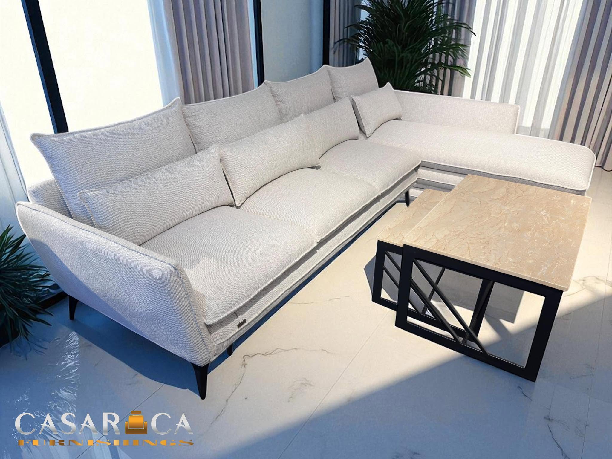 Casarica sofa with coordinated curtains, photograph supplied by the user